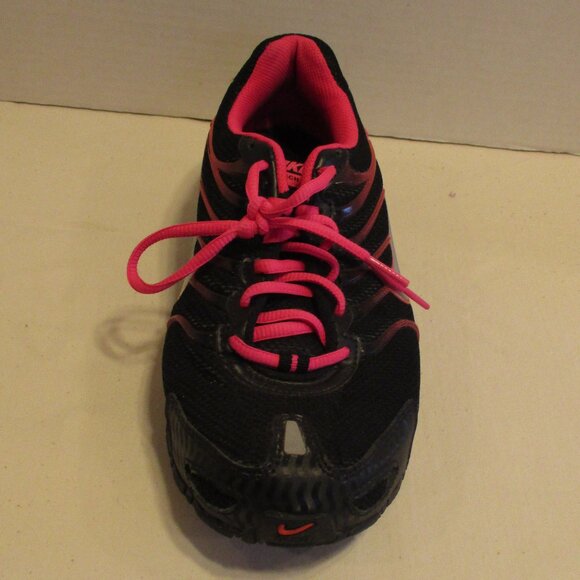 Nike Air Woman Size 9.5 Black Pink Lace Up Running Shoes - Picture 4 of 12